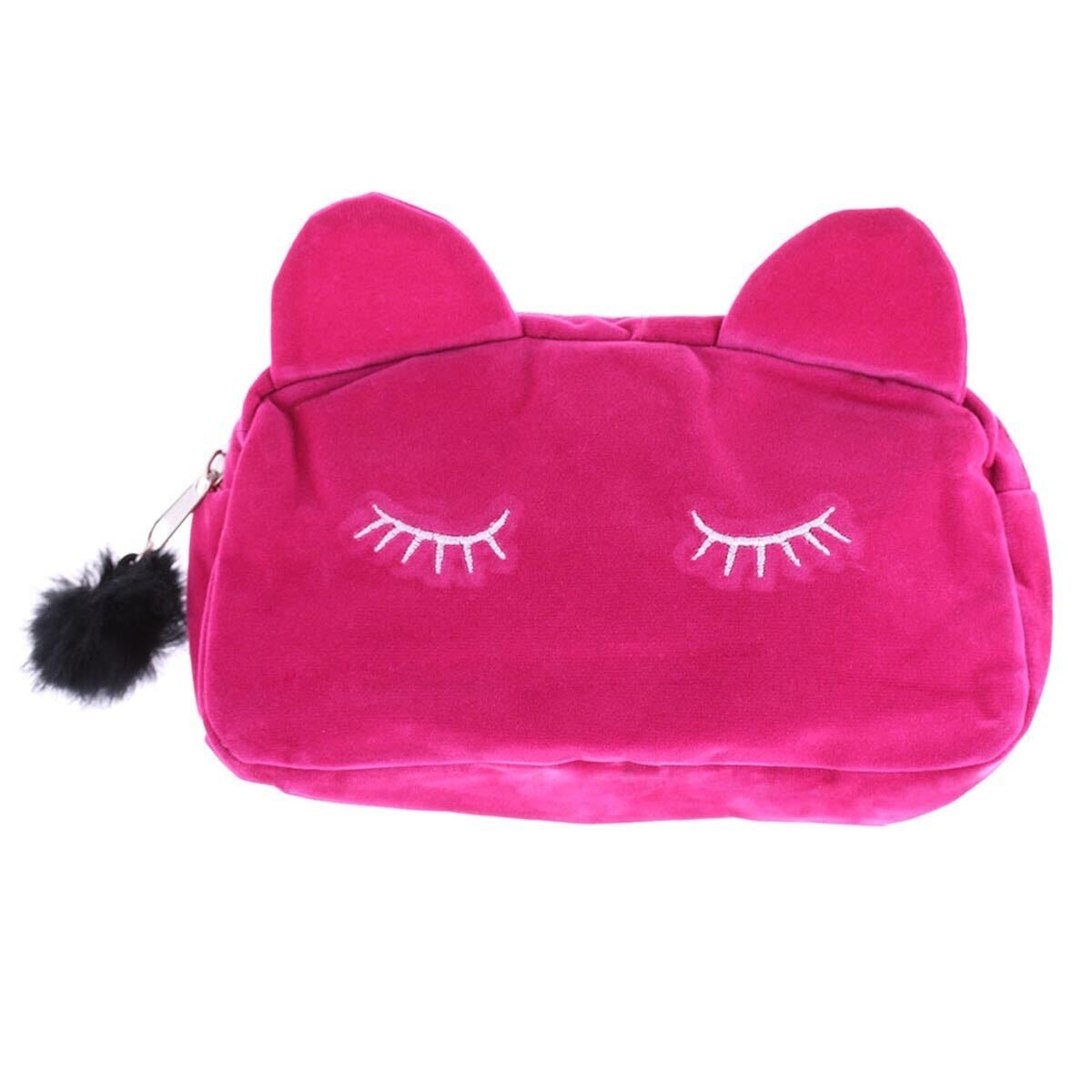 Bolsa Nécessaire Porta Maquiagens de Gatinho com Pompom - Imagem 6