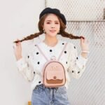 Mini Mochila Tipo Couro Kawaii Estilo Fofo