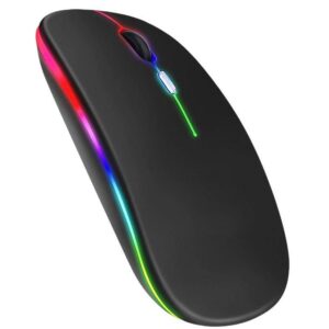 Mouse Sem Fio Recarregável Led RGB