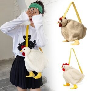 Bolsa com Formato de Galinha de Pelúcia Chicken Bag