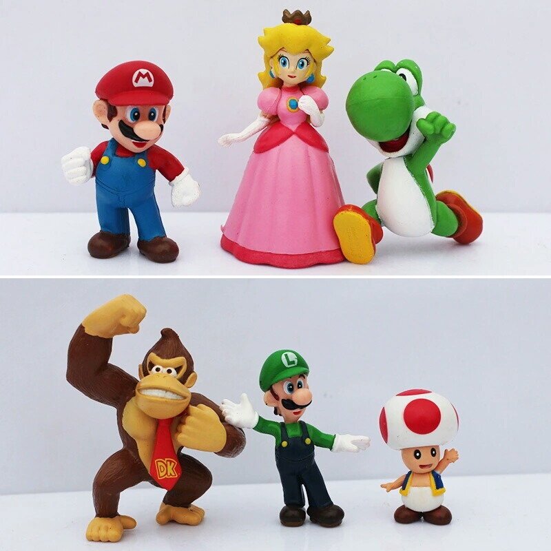 Boneco Luigi Super Mario Bros Nitendo Miniatura Grande Original