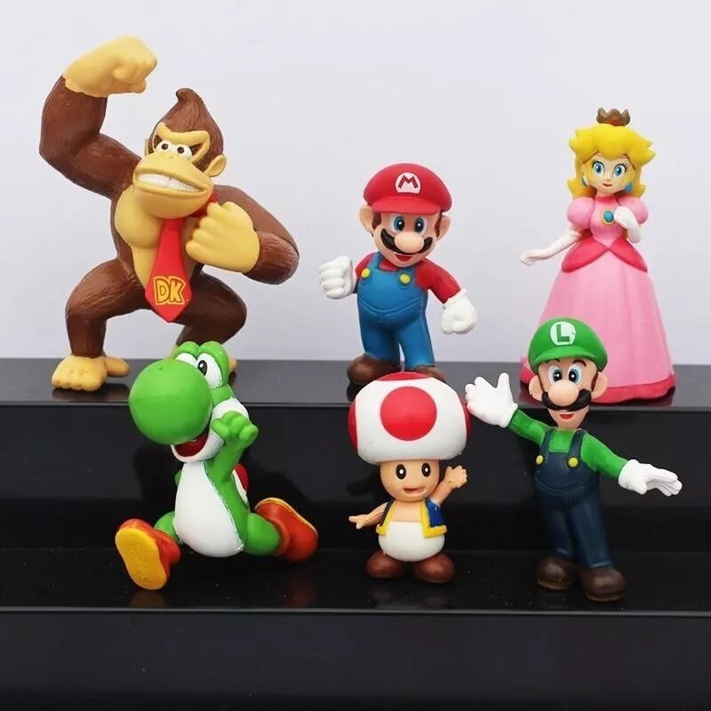 Boneco Luigi Super Mario Bros Nitendo Miniatura Grande Original