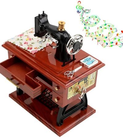 Caixa Musical Máquina de Costura Vintage Retrô