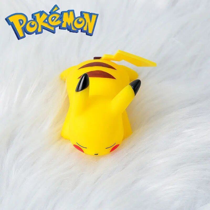 Luminária Pokémon Pikachu Dormindo LED Luz Noturna Fofa e