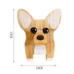 Porta Óculos Cachorro Corgi Suporte de Madeira