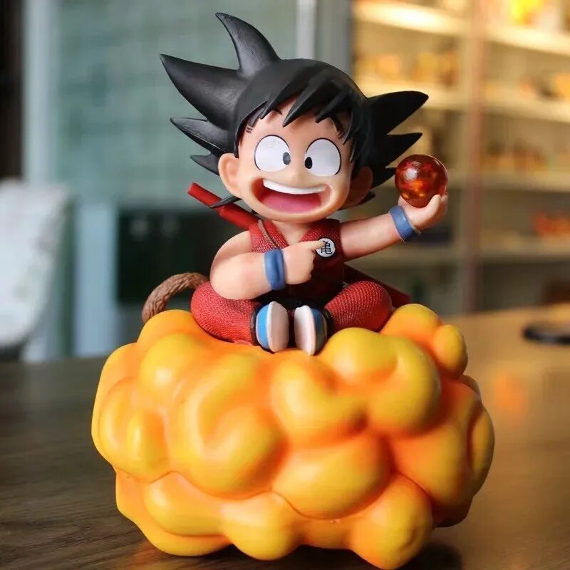 Action Figure Estátua Goku Criança na Nuvem Voadora com Dragon Ball