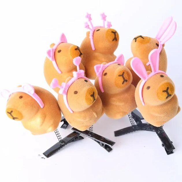10 Presilhas de Capivara Clipes Prendedor para Cabelo Grampos Divertidos Criativos com Mola - Image 2