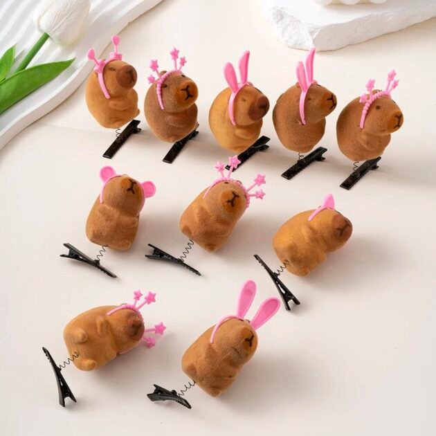 Presilhas de Capivara Clipes Prendedor para Cabelo