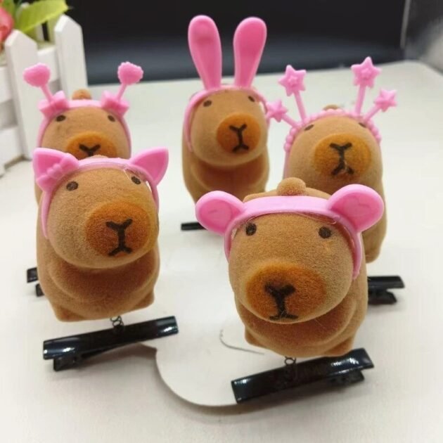 Presilhas de Capivara Clipes Prendedor para Cabelo