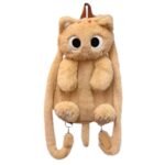 Mochila com Formato De Gatinho de Pelúcia Fofa e Felpuda com Alças Kawaii - Imagem 8