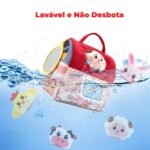 Kit Fazendinha de Pelúcia Animais com Sons Brinquedo Colorido Sensorial Educativo para Bebês e Crianças - Imagem 7