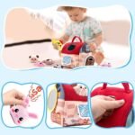 Kit Fazendinha de Pelúcia Animais com Sons Brinquedo Colorido Sensorial Educativo para Bebês e Crianças - Imagem 5