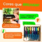 Quadro Mágico LED Infantil para Escrever Desenhar Colorir Regravável USB com Canetas Tamanho Grande - Imagem 7