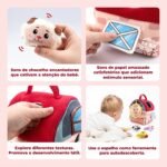 Kit Fazendinha de Pelúcia Animais com Sons Brinquedo Colorido Sensorial Educativo para Bebês e Crianças - Imagem 4
