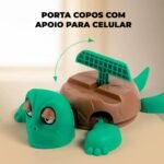 Suporte Celular Porta Copo Tartaruga Engraçada