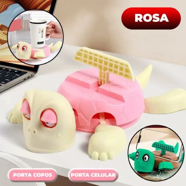 Suporte Celular Porta Copo Tartaruga Engraçada