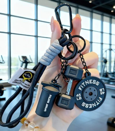 Chaveiro Fitness Premium Academia com Halter Peso Musculação