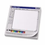 Bloco De Notas Adesivo Computador Retrô 50 Folhas MS Paint